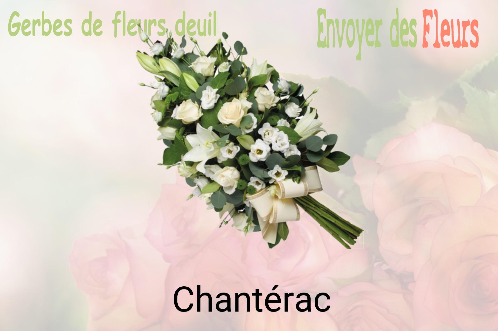 Gerbe de fleurs de deuil livrée à Chantérac